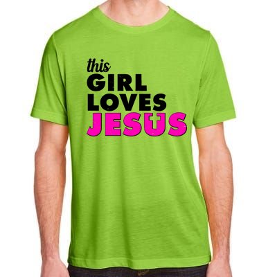 Inspirational This Girl Loves Jesus Adult ChromaSoft Performance T-Shirt