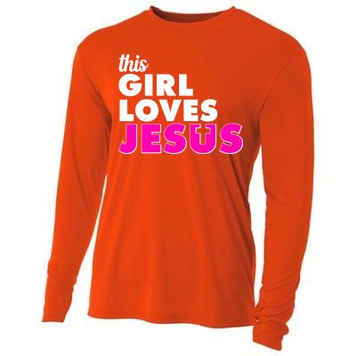 Inspirational This Girl Loves Jesus Cooling Performance Long Sleeve Crew