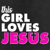 Inspirational This Girl Loves Jesus 7 Panel Mesh Trucker Snapback Hat