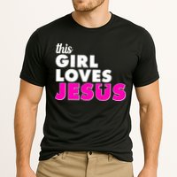 Inspirational This Girl Loves Jesus Cooling Performance Crew T-Shirt