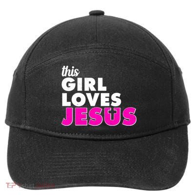 Inspirational This Girl Loves Jesus 7-Panel Snapback Hat