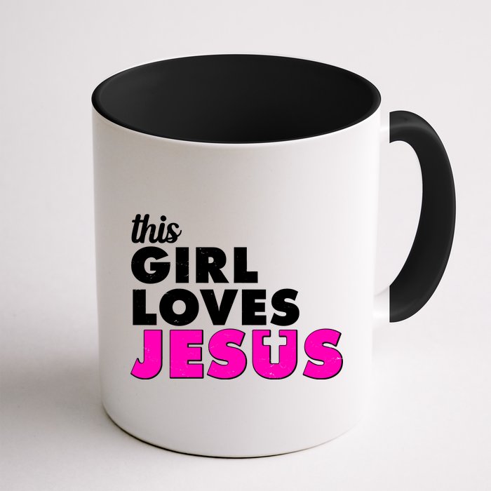 Inspirational This Girl Loves Jesus Coffee Mug