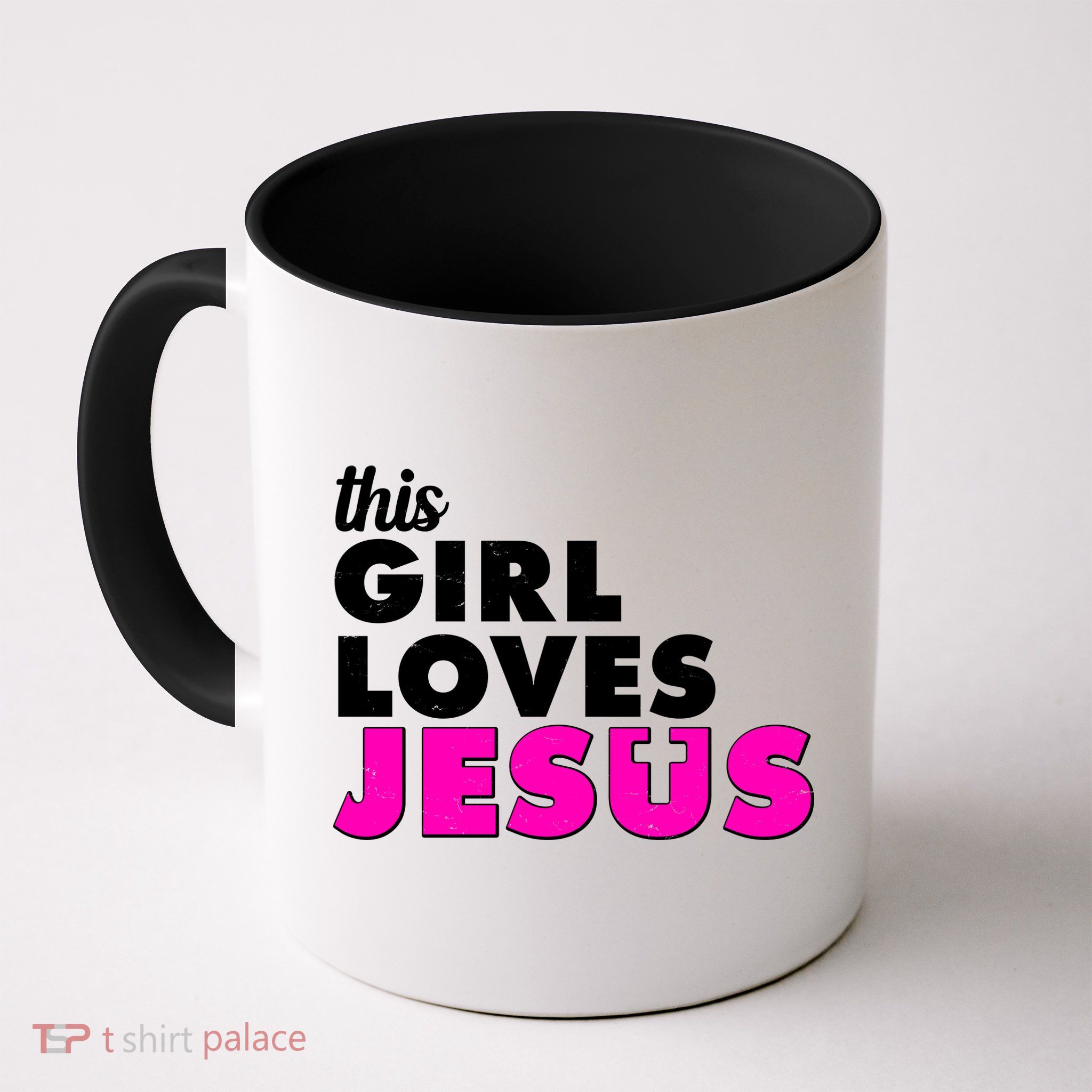 Inspirational This Girl Loves Jesus Coffee Mug