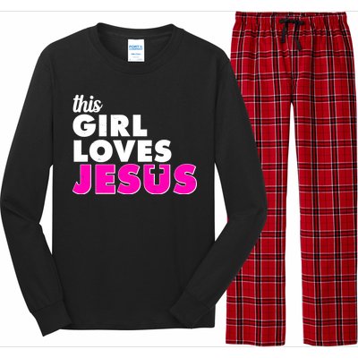 Inspirational This Girl Loves Jesus Long Sleeve Pajama Set