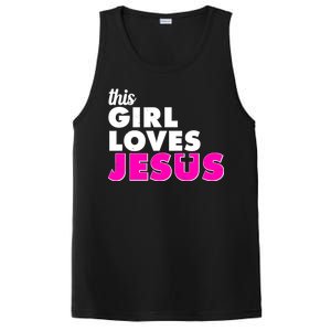 Inspirational This Girl Loves Jesus PosiCharge Competitor Tank