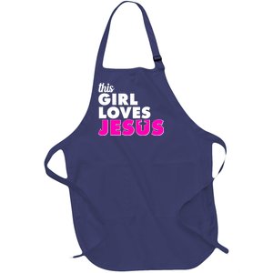 Inspirational This Girl Loves Jesus Full-Length Apron With Pockets