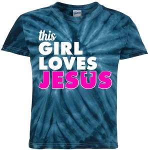 Inspirational This Girl Loves Jesus Kids Tie-Dye T-Shirt