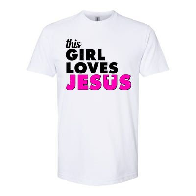 Inspirational This Girl Loves Jesus Softstyle® CVC T-Shirt