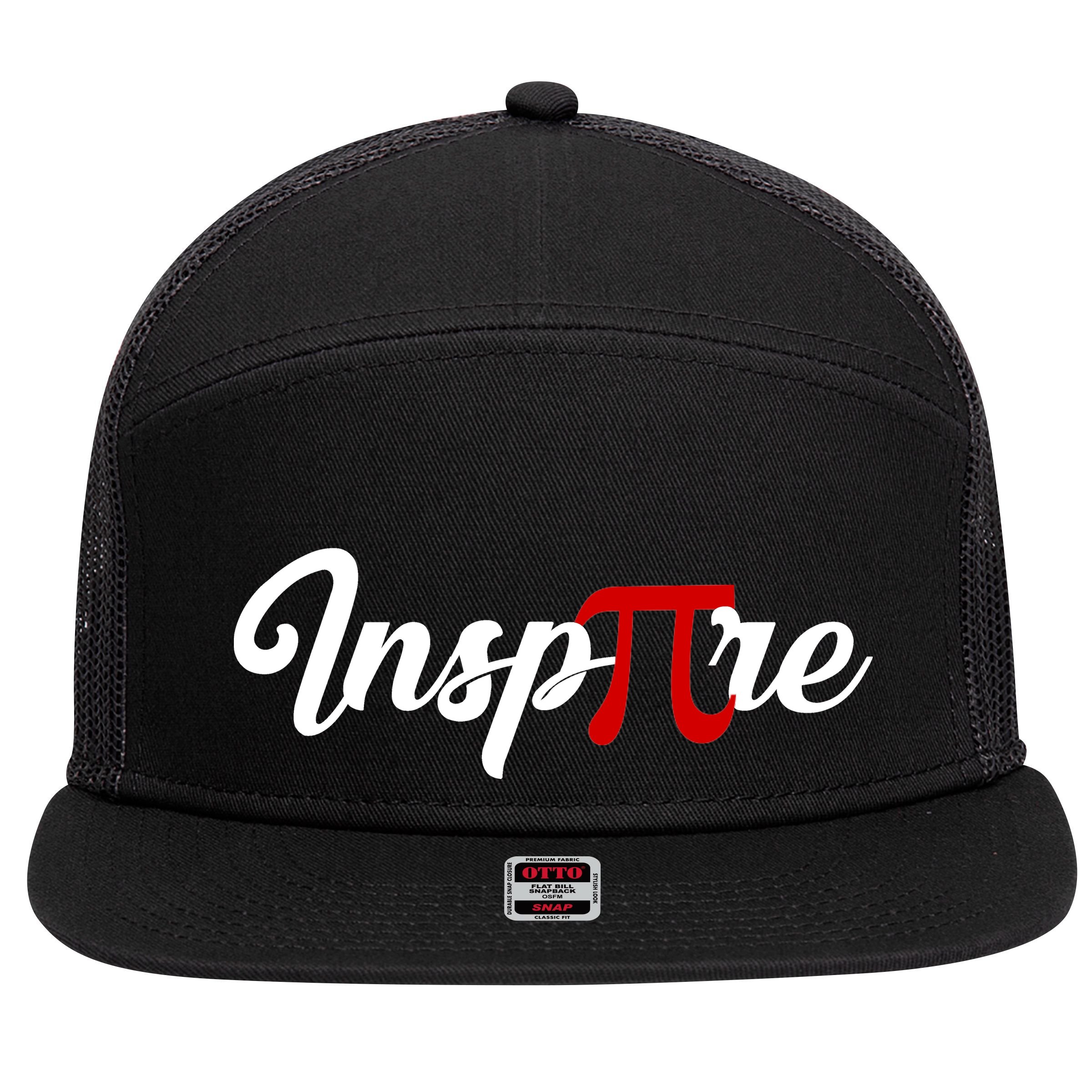 InsPIre Pi Day Logo 3.14 7 Panel Mesh Trucker Snapback Hat