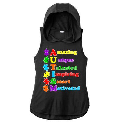 Inspiring Autism Awareness Amazing Smart Unique Puzzle Ladies PosiCharge Tri-Blend Wicking Draft Hoodie Tank