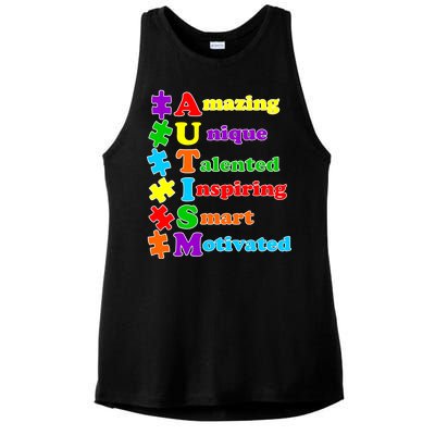 Inspiring Autism Awareness Amazing Smart Unique Puzzle Ladies PosiCharge Tri-Blend Wicking Tank