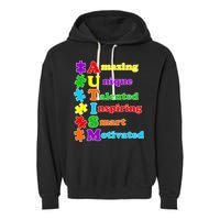 Inspiring Autism Awareness Amazing Smart Unique Puzzle Garment-Dyed Fleece Hoodie