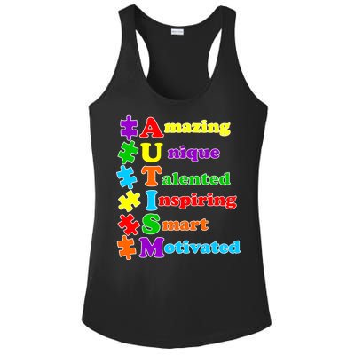 Inspiring Autism Awareness Amazing Smart Unique Puzzle Ladies PosiCharge Competitor Racerback Tank