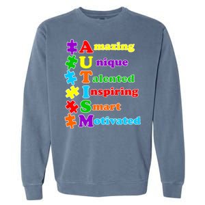 Inspiring Autism Awareness Amazing Smart Unique Puzzle Garment-Dyed Sweatshirt