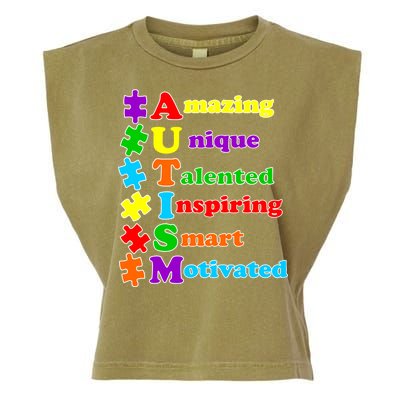 Inspiring Autism Awareness Amazing Smart Unique Puzzle Garment-Dyed Women's Muscle Tee