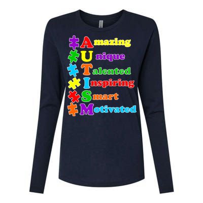 Inspiring Autism Awareness Amazing Smart Unique Puzzle Womens Cotton Relaxed Long Sleeve T-Shirt