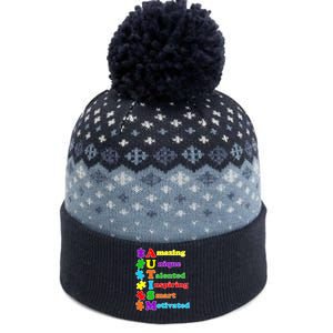 Inspiring Autism Awareness Amazing Smart Unique Puzzle The Baniff Cuffed Pom Beanie