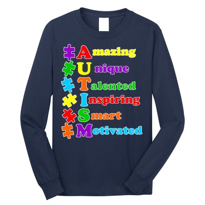Inspiring Autism Awareness Amazing Smart Unique Puzzle Long Sleeve Shirt