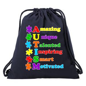 Inspiring Autism Awareness Amazing Smart Unique Puzzle Drawstring Bag