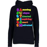 Inspiring Autism Awareness Amazing Smart Unique Puzzle Womens Funnel Neck Pullover Hood