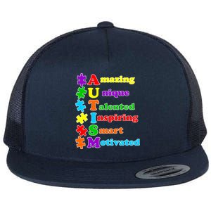 Inspiring Autism Awareness Amazing Smart Unique Puzzle Flat Bill Trucker Hat