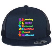 Inspiring Autism Awareness Amazing Smart Unique Puzzle Flat Bill Trucker Hat