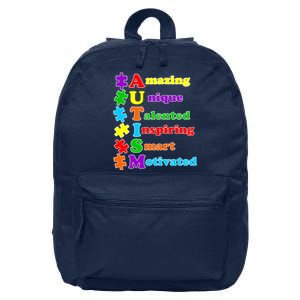 Inspiring Autism Awareness Amazing Smart Unique Puzzle 16 in Basic Backpack