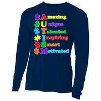 Inspiring Autism Awareness Amazing Smart Unique Puzzle Cooling Performance Long Sleeve Crew