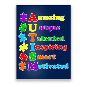 Inspiring Autism Awareness Amazing Smart Unique Puzzle Poster