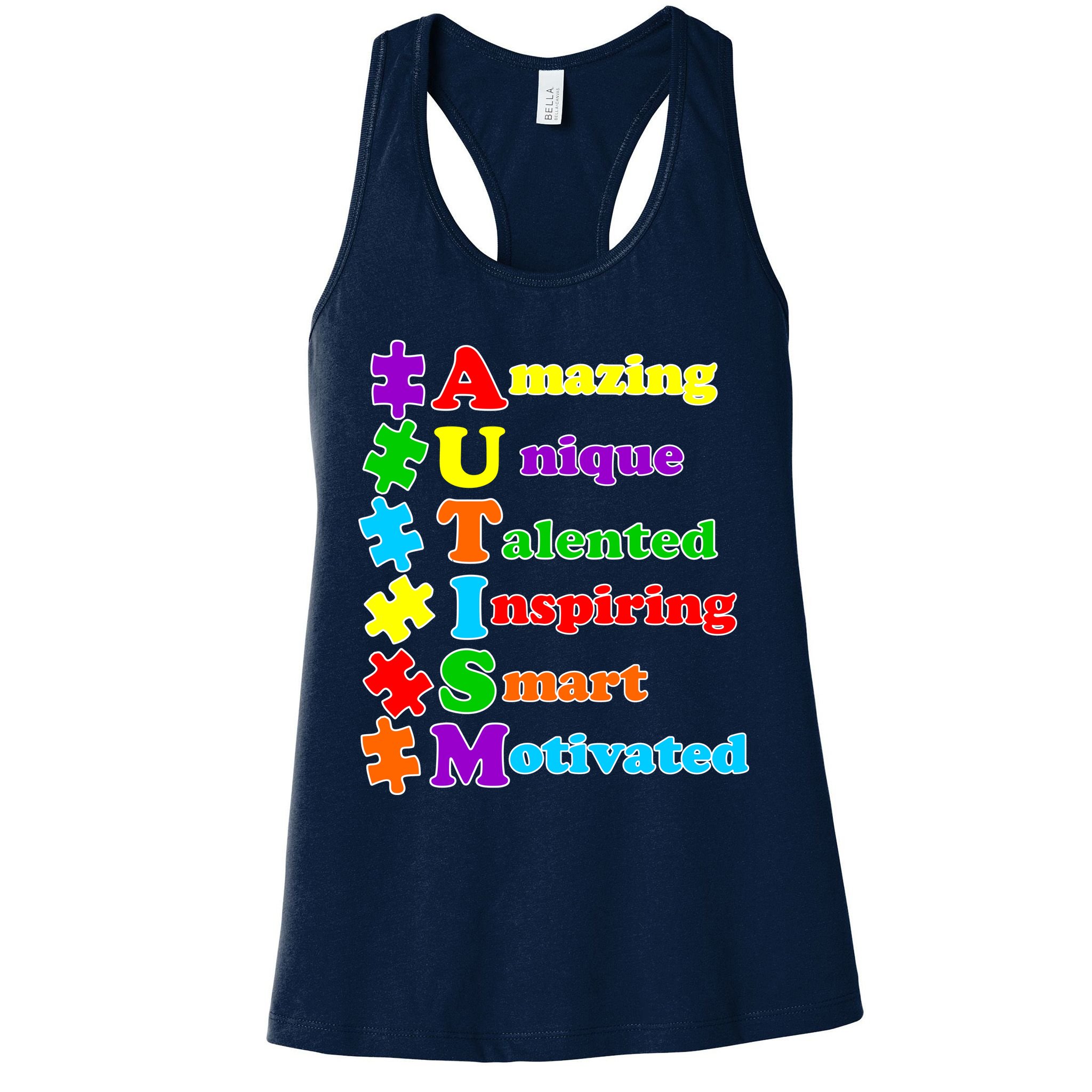 Inspiring Autism Awareness Amazing Smart Unique Puzzle Womens Tank Top