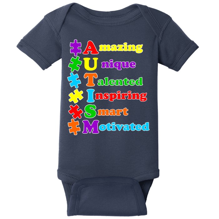 Inspiring Autism Awareness Amazing Smart Unique Puzzle Baby Bodysuit