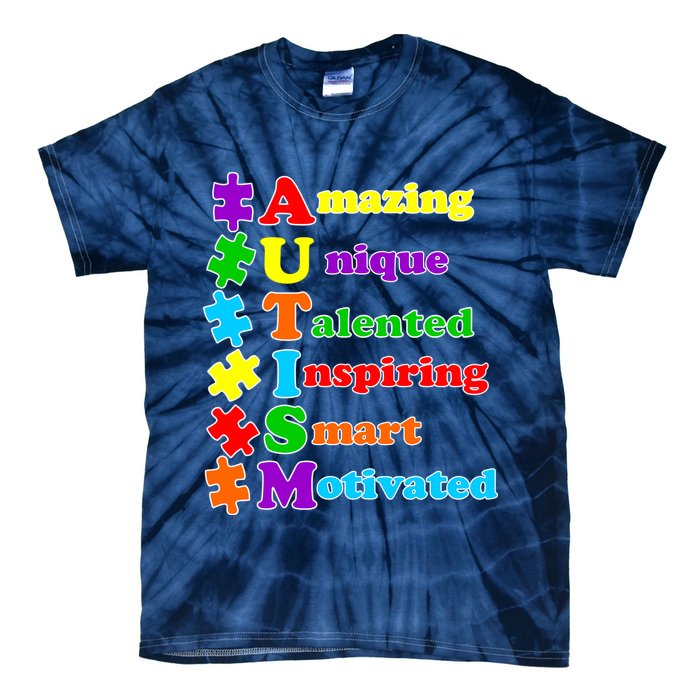 Inspiring Autism Awareness Amazing Smart Unique Puzzle Tie-Dye T-Shirt