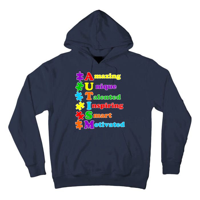 Inspiring Autism Awareness Amazing Smart Unique Puzzle Tall Hoodie