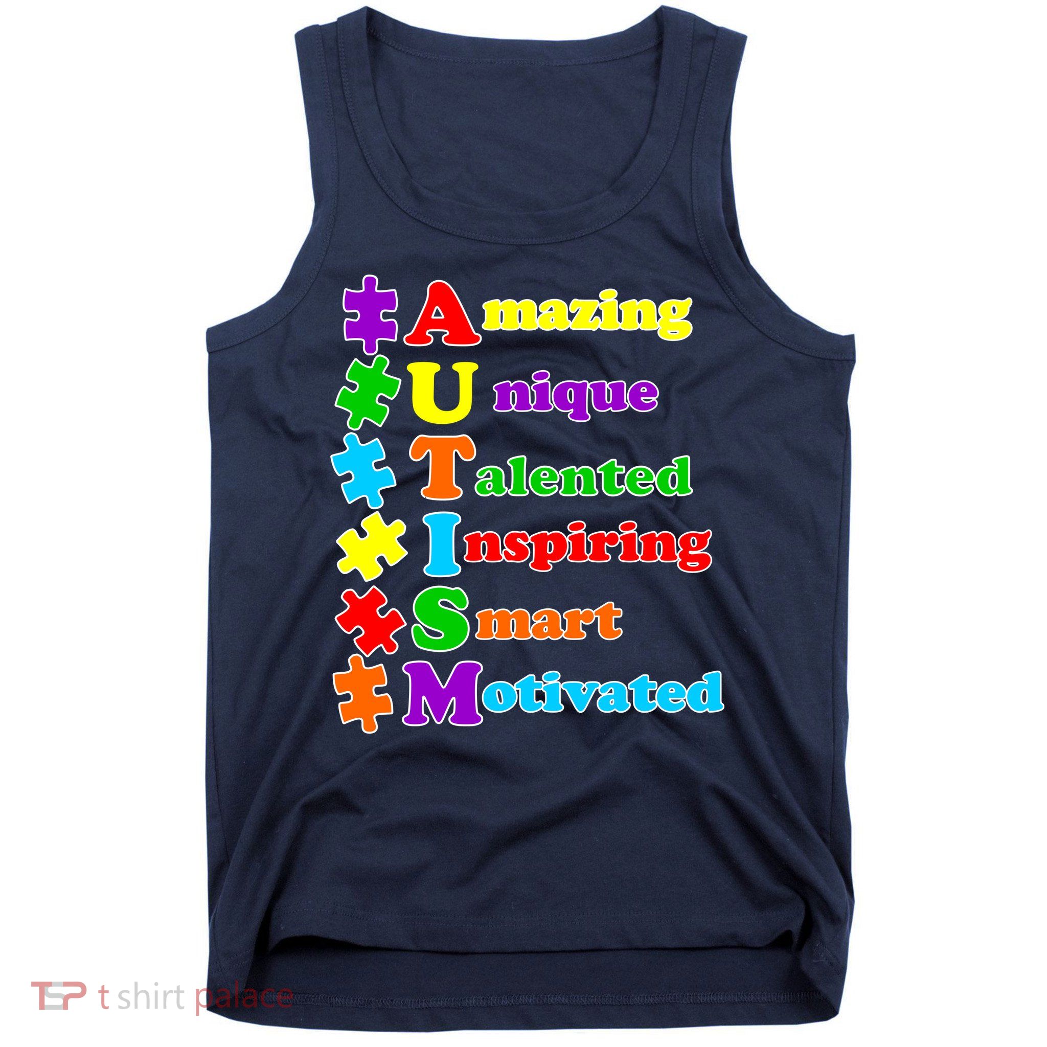 Inspiring Autism Awareness Amazing Smart Unique Puzzle Tank Top