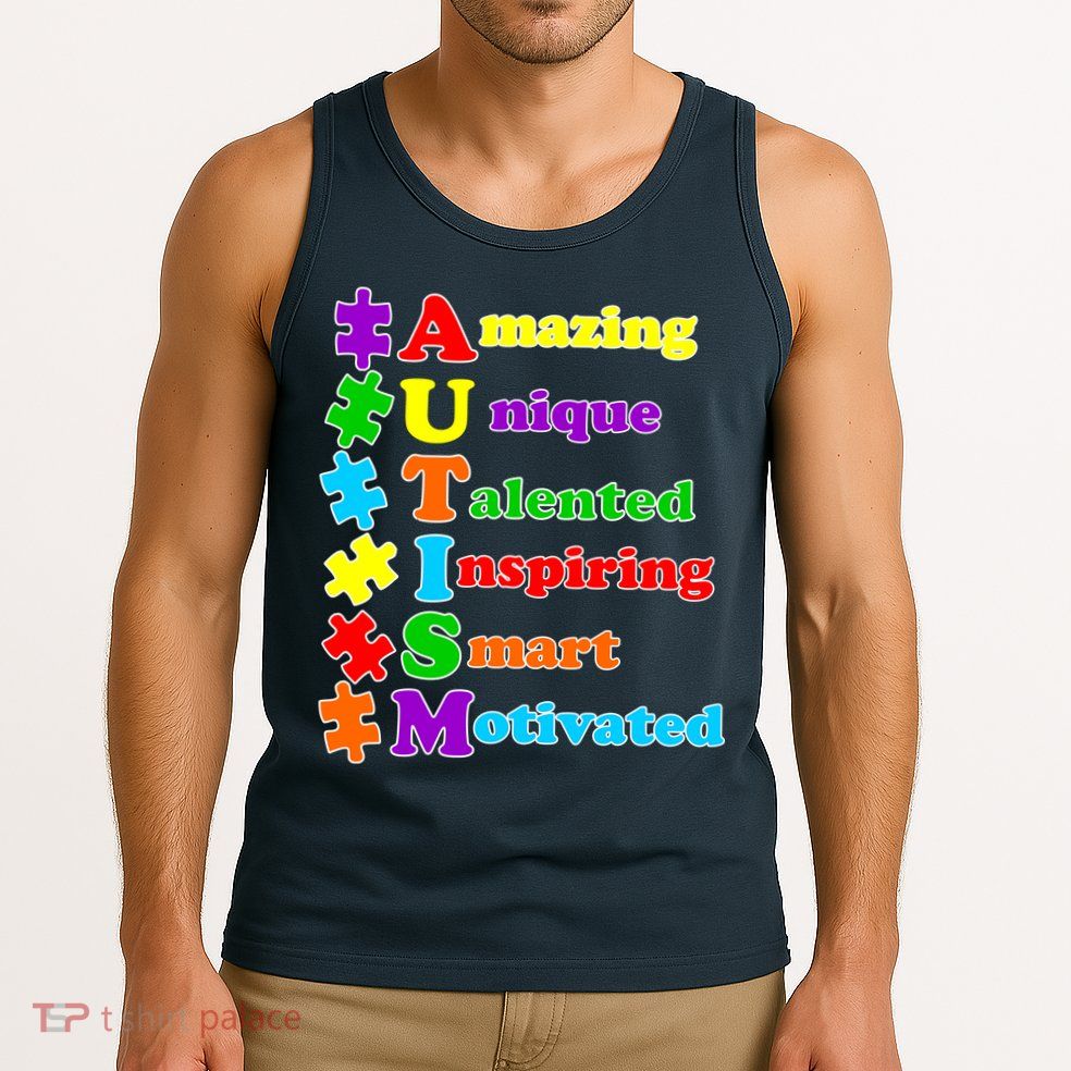 Inspiring Autism Awareness Amazing Smart Unique Puzzle Tank Top