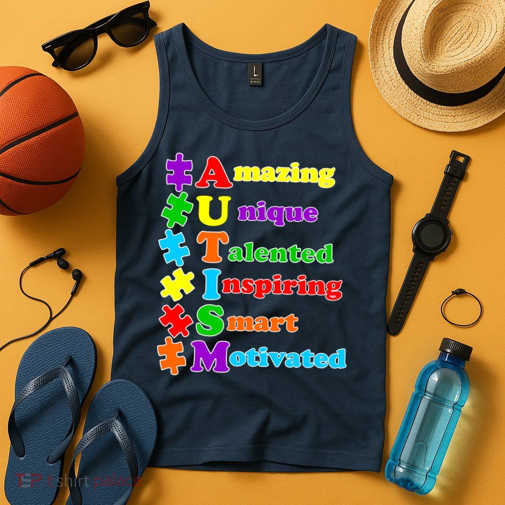 Inspiring Autism Awareness Amazing Smart Unique Puzzle Tank Top