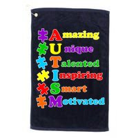 Inspiring Autism Awareness Amazing Smart Unique Puzzle Golf Towel