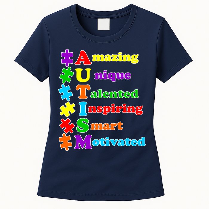 Inspiring Autism Awareness Amazing Smart Unique Puzzle Womens T-Shirt