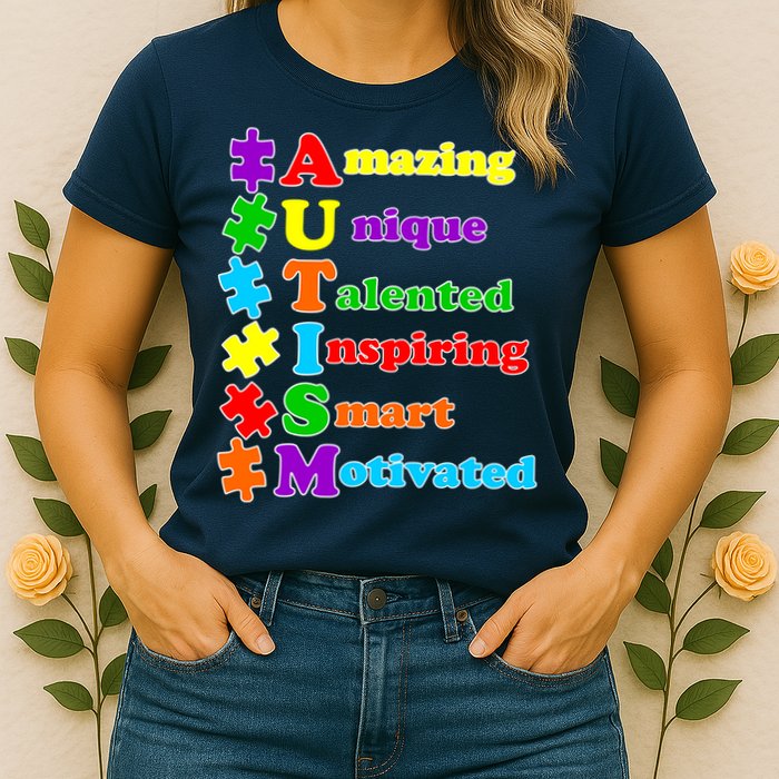 Inspiring Autism Awareness Amazing Smart Unique Puzzle Womens T-Shirt