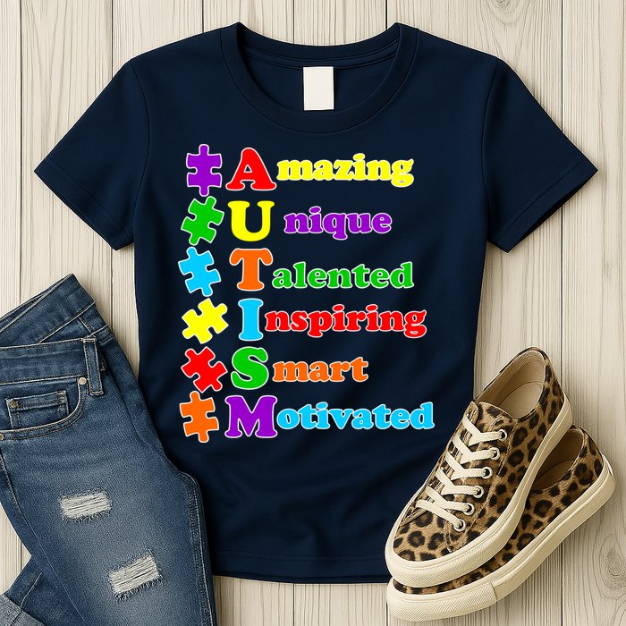 Inspiring Autism Awareness Amazing Smart Unique Puzzle Womens T-Shirt