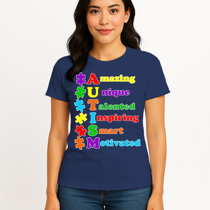 Inspiring Autism Awareness Amazing Smart Unique Puzzle Womens T-Shirt