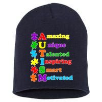 Inspiring Autism Awareness Amazing Smart Unique Puzzle Short Acrylic Beanie