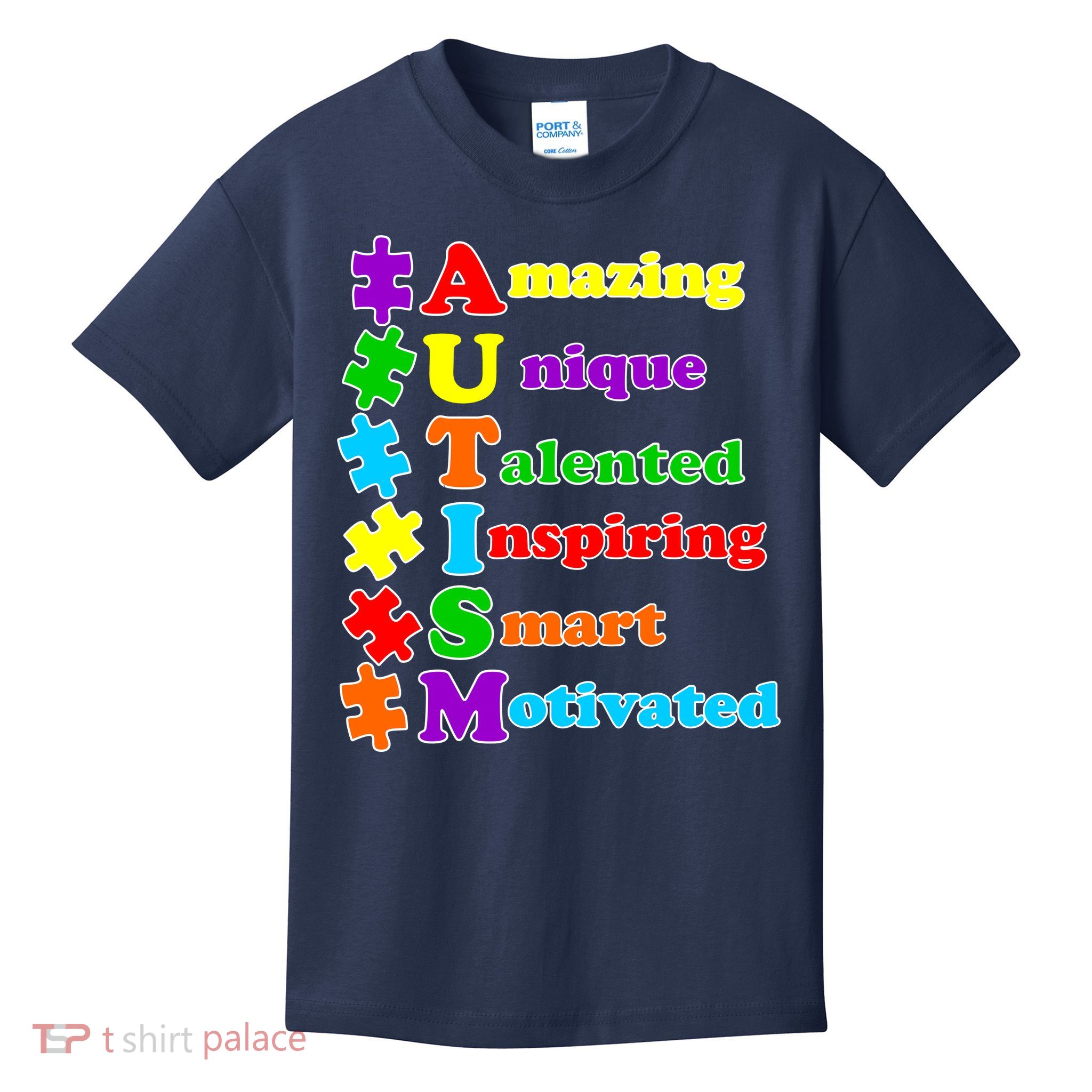 Inspiring Autism Awareness Amazing Smart Unique Puzzle Kids T-Shirt