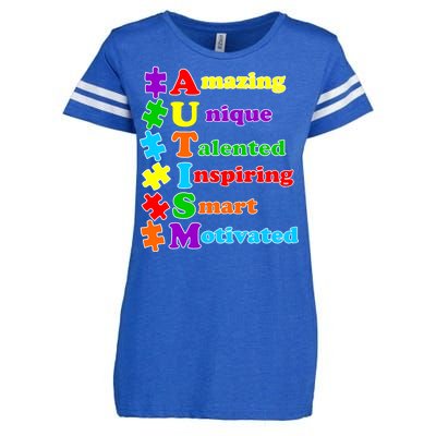 Inspiring Autism Awareness Amazing Smart Unique Puzzle Enza Ladies Jersey Football T-Shirt