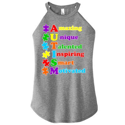 Inspiring Autism Awareness Amazing Smart Unique Puzzle Women’s Perfect Tri Rocker Tank