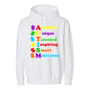 Inspiring Autism Awareness Amazing Smart Unique Puzzle Garment-Dyed Fleece Hoodie