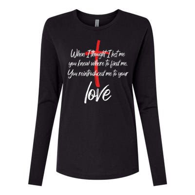 Inspiring Christian Quote Faith Cross Womens Cotton Relaxed Long Sleeve T-Shirt