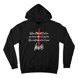 Inspiring Christian Quote Faith Cross Hoodie