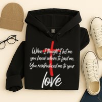 Inspiring Christian Quote Faith Cross Hoodie