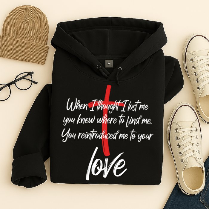 Inspiring Christian Quote Faith Cross Hoodie